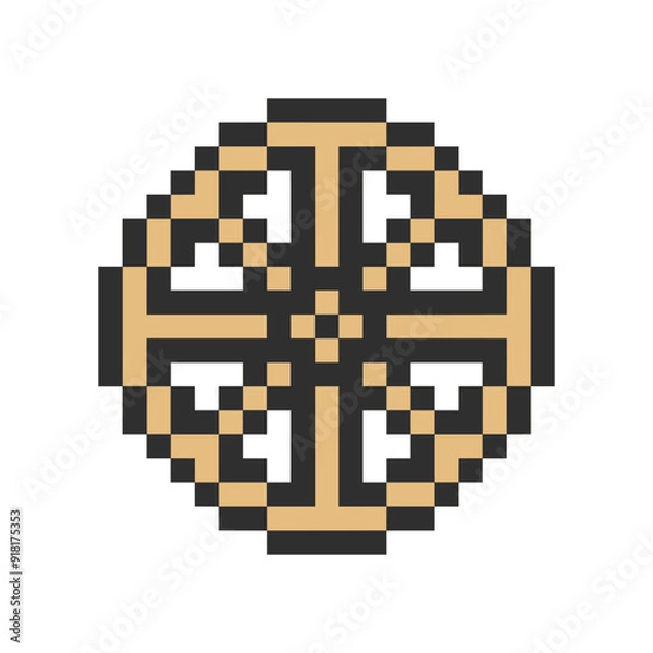 Fototapeta wagon wheel pixel art for your needs