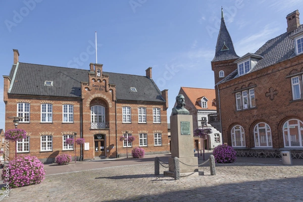 Obraz Rathausplatz Stubbenkøbing
