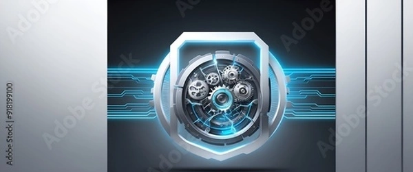 Fototapeta Protection concept. Protect mechanism, system privacy.