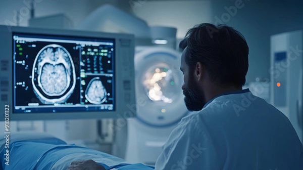 Obraz Advanced Imaging Technology - A visual of high-resolution imaging devices, such as MRI and CT scanners, providing detailed insights into the human body for accurate diagnoses