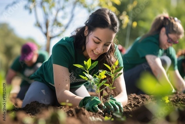 Obraz Environmental Responsibility Corporate Tree Planting