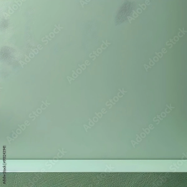 Fototapeta Smooth Pastel Green Backdrop for Natural Mock up Design and Presentation