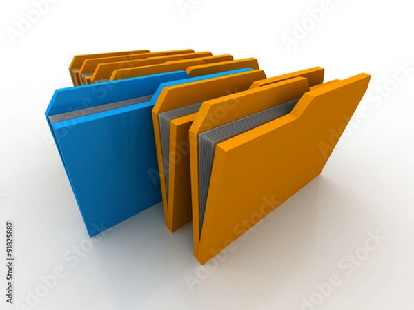 Obraz colorful 3d folders