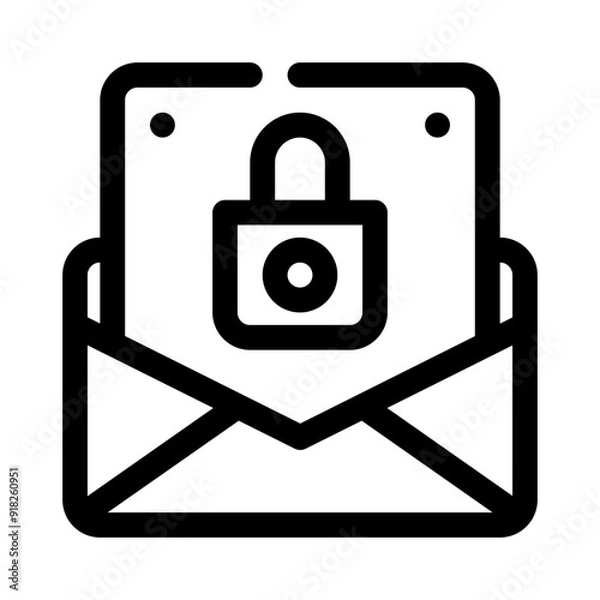 Fototapeta mail line icon