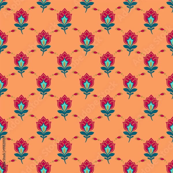 Obraz Floral rhythm seamless pattern 