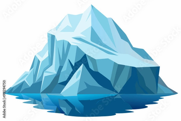 Fototapeta An iceberg floating in a calm ocean