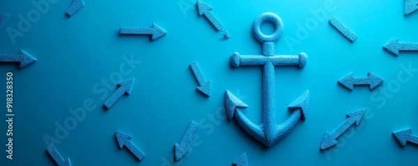 Fototapeta Bonds Represented as Stable Anchors Amidst Strategic Market Arrows, Finance Metaphor