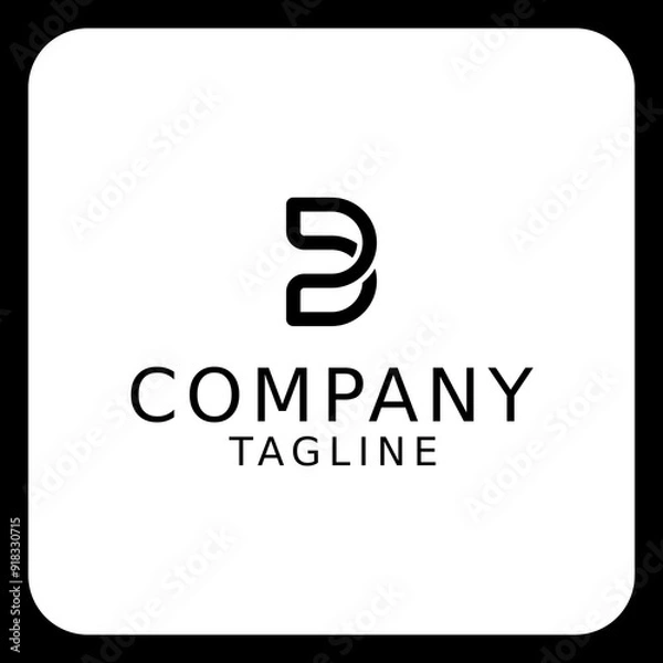 Obraz Elegant Bold D Letter Logo