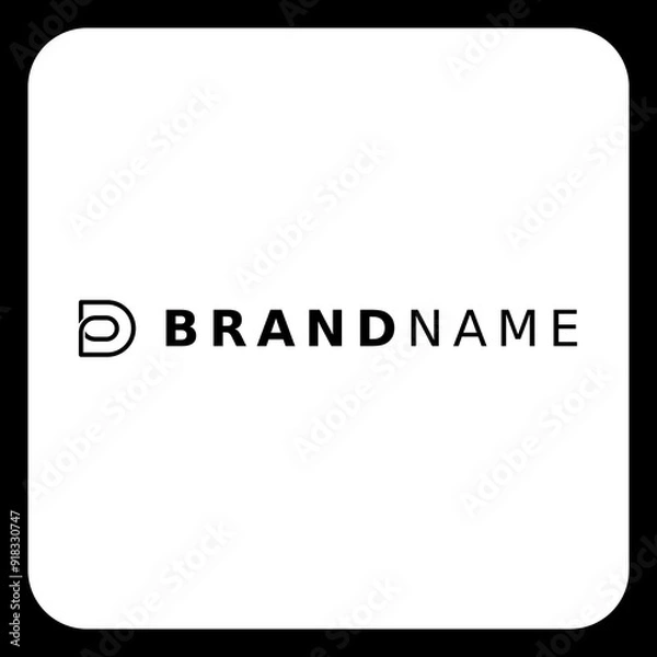 Obraz Elegant Bold D Letter Logo