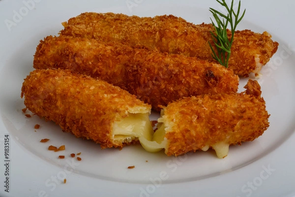 Fototapeta Fried cheese