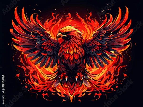 Obraz heart of fire eagle