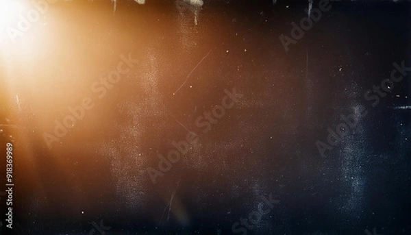 Fototapeta Vintage Faded Film Frame with Warm Sunlight Flares and Dust Particles, Textured with Subtle Scratches and a Weathered Border, Nostalgia Sepia Background Banner with Copy Space