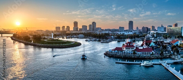 Obraz Long Beach California sunset