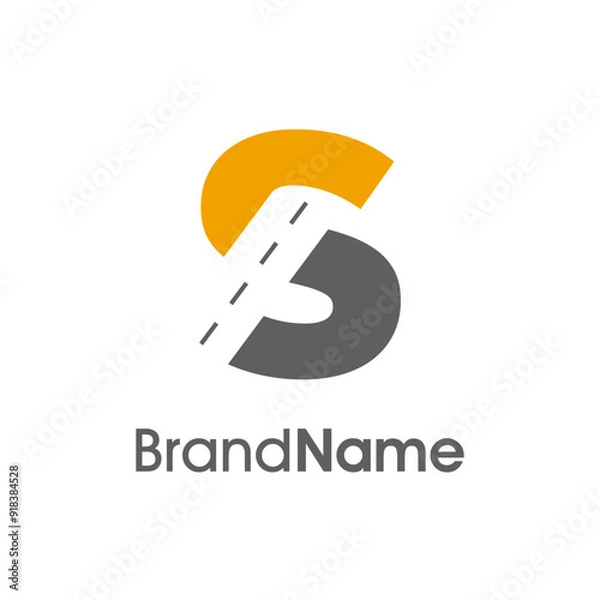 Obraz Simple Initial S Way Logo