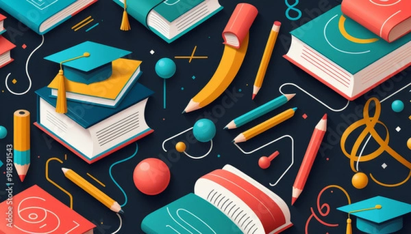 Obraz pattern with supplies