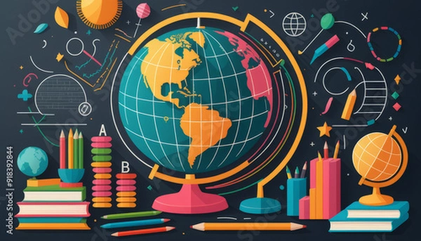 Obraz back to school background