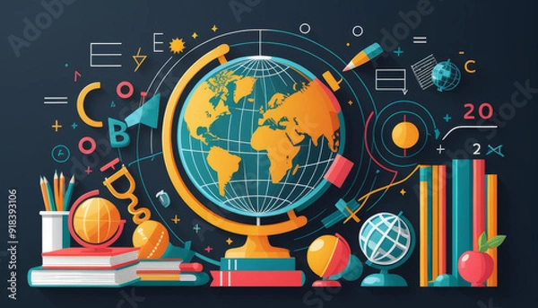 Obraz background with globe