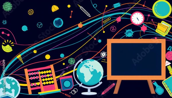 Obraz back to school background