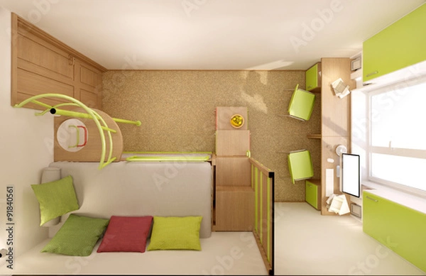 Obraz Nursery in green shades