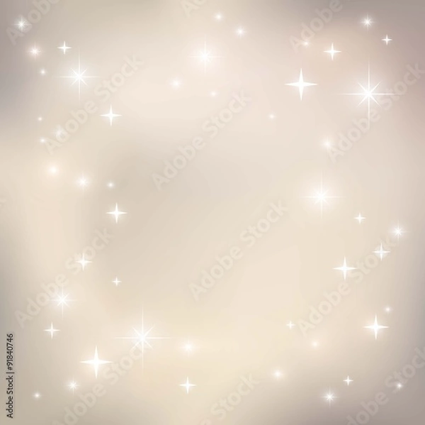 Obraz Holiday background with stars.Invitation or greeting card design. Place for text.Vector illustration