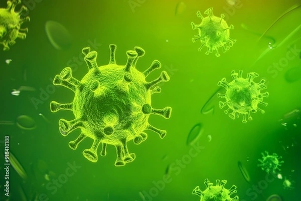 Fototapeta A microscopic view of a virus.