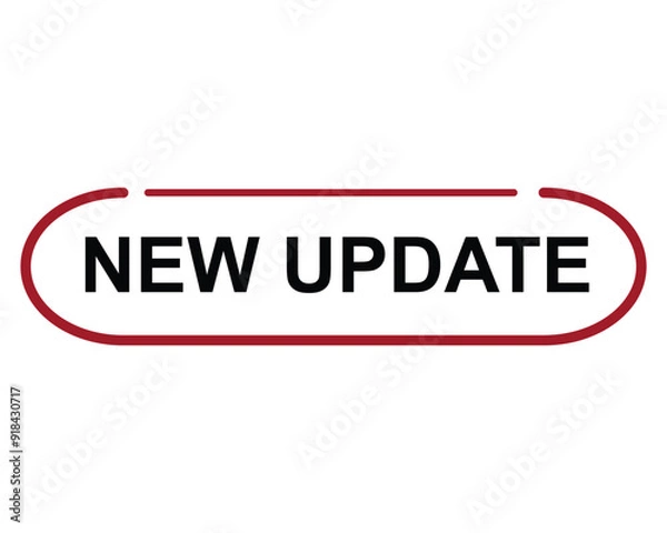 Fototapeta new update button on white background. new update button sign
