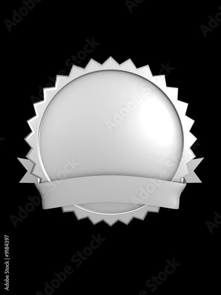 Obraz 3d image, best brand badge, Silver