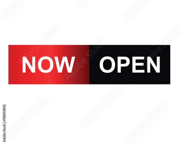 Fototapeta open now button on white background. open now button sign