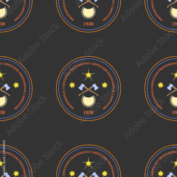 Fototapeta Logotype for construction and carpentry industries. 