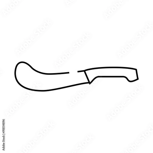 Fototapeta caviar butter knife line icon vector. caviar butter knife sign. isolated contour symbol black illustration