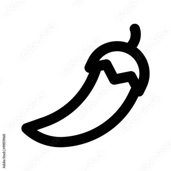 Fototapeta chili line icon