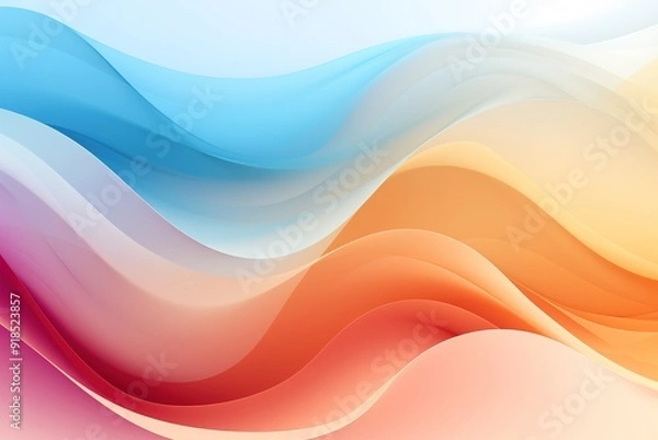 Fototapeta Abstract background with colorful wavy lines.