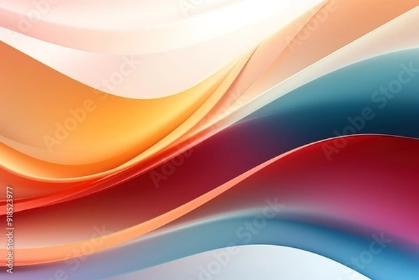 Fototapeta Abstract background with colorful wavy lines.