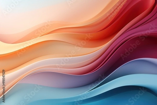 Fototapeta Abstract background with flowing colorful curves.