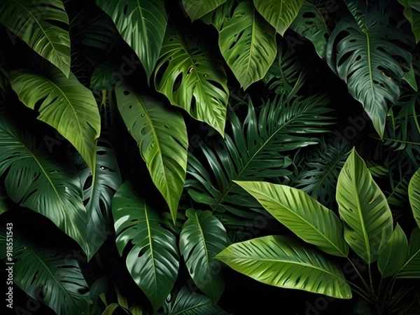 Fototapeta green leaves background