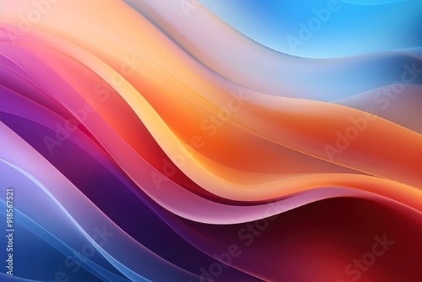 Fototapeta Abstract colorful wavy background with gradient colors.