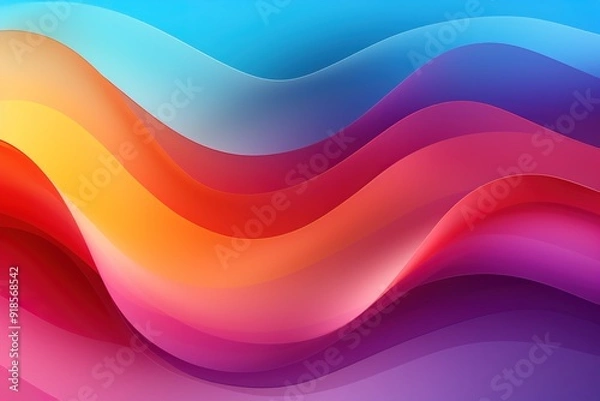 Fototapeta Abstract colorful wavy background with gradients.
