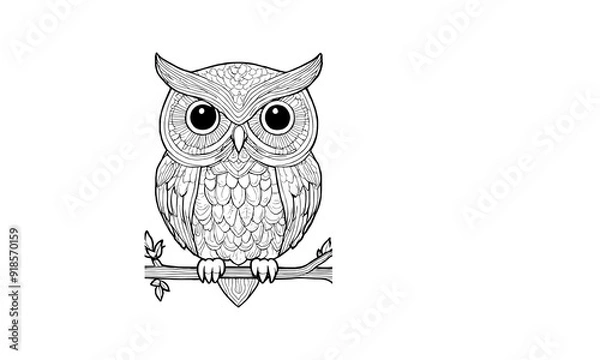 Obraz owl sitting on a branch