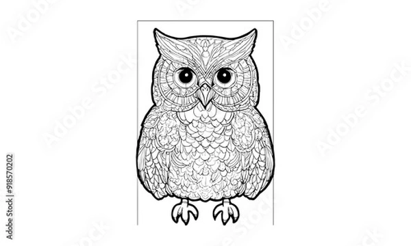 Obraz owl on a branch