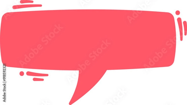 Fototapeta Empty speech bubble template pop art style outline