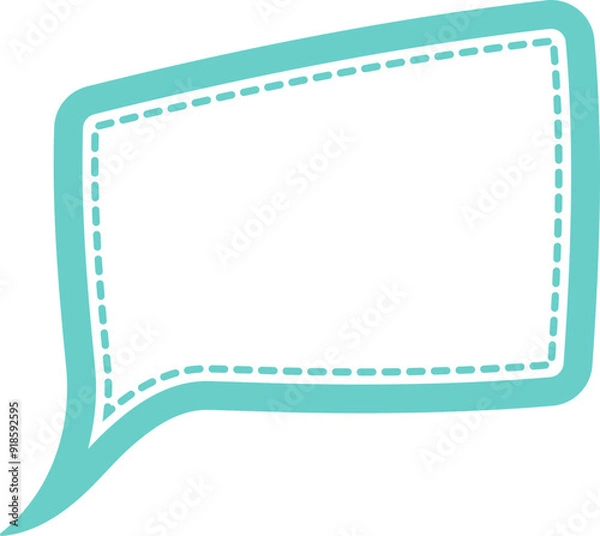Fototapeta Empty speech bubble template pop art style outline