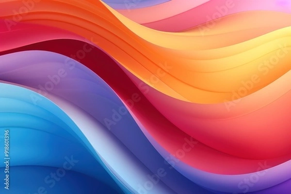 Fototapeta Abstract colorful wavy background with vibrant hues.