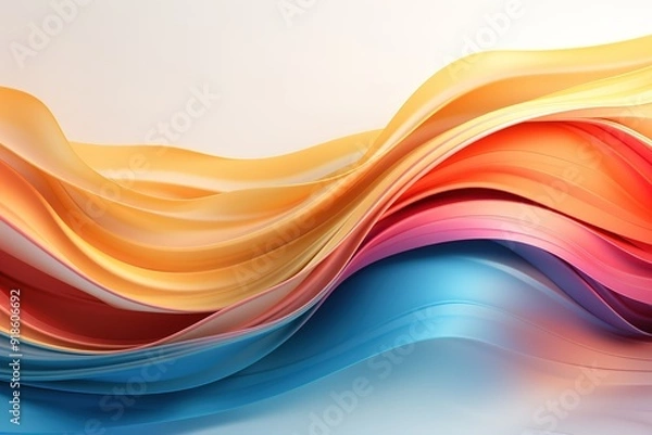 Obraz Abstract background with vibrant, flowing colors in a wave pattern.