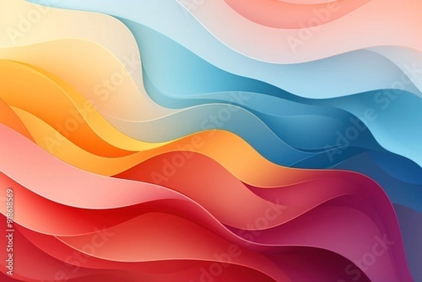 Fototapeta Abstract wavy background with vibrant color gradients.