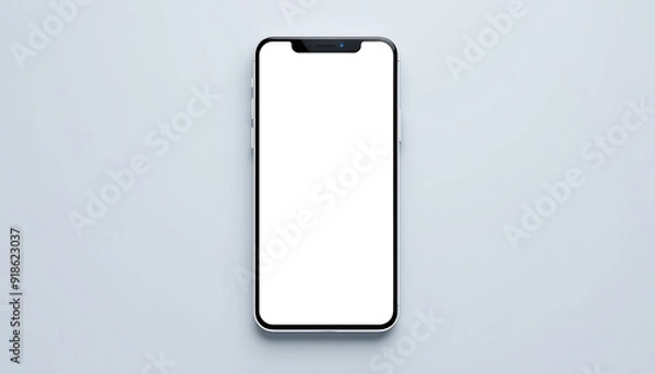Fototapeta phone with blank screen grey background