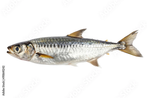 Obraz Fresh Silver Fish isolated on white background