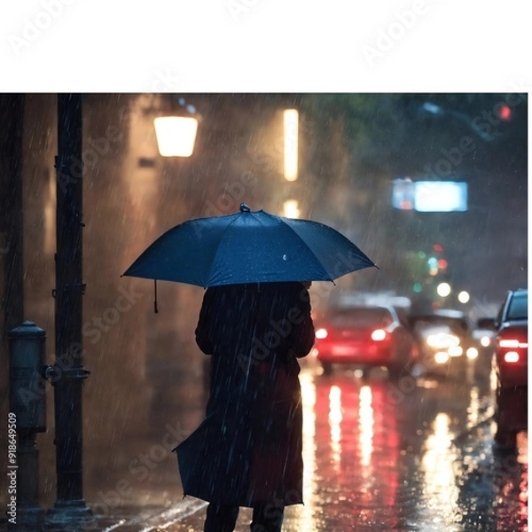 Obraz rain in the city