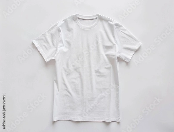 Fototapeta white t-shirt on a white background for mockup design