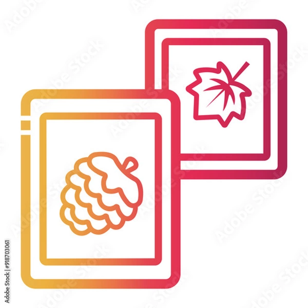 Fototapeta fall Line Gradient Icon