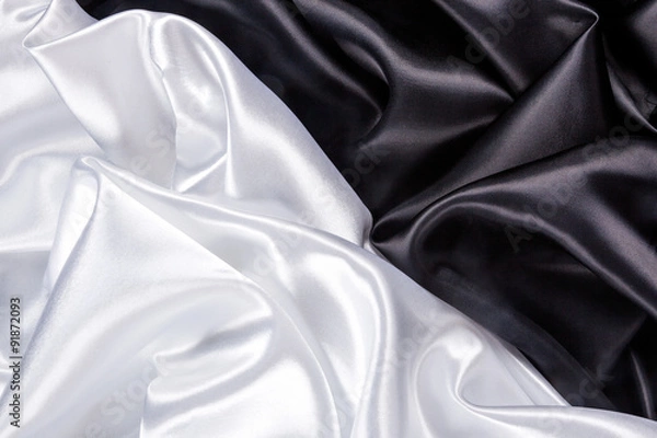 Obraz black and white silk background